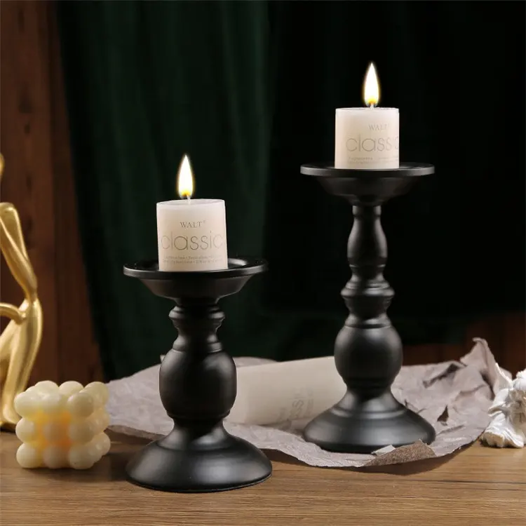 Vela de hierro forjado vintage, adorno de mesa, decoración de cena con velas, candelabro