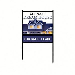 <b>18</b> *24 Inch Heavy Duty H Frame Yard Sign Stakes Custom Blank Real Estate Open House Message Yard Stakes Manufacturer - Product Image 4