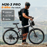 VARUN M26-3PRO Vélo Électrique Pliable Personnalisable 26'' Double Suspension 50KM Autonomie Étendue 500W US Adulte Montagne Urbain