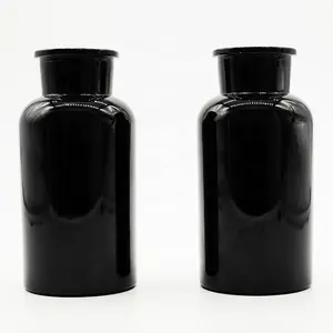 定制UV深黑色玻璃罐，带软木盖玻璃瓶，用于实验室玻璃器皿宽口工厂试剂瓶