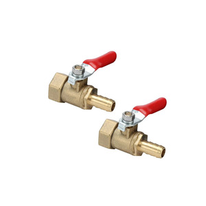 Robinet à bille en laiton sur mesure 1/2 BSP femelle vers raccord cannelé 8 mm - Connecteur de tuyau d'air - Product Image 2