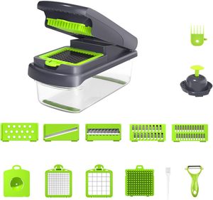 Hot Sale 15 in 1 Manual Multifunctional <b>Vegetable</b> Cutter Food Dicer Onion Veggie <b>Chopper</b> Mandoline Kitchen Fruits Slicer Grater - Product Image 4