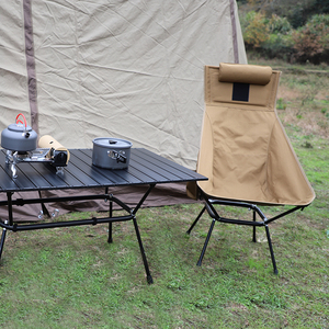 Silla de Camping Plegable, Portátil, Ligera y Cómoda, con Respaldo Alto, Diseño Innovador, con Almohada, Tela Oxford, para Uso <span class=keywords><strong>en</strong></span> Parques - Product Image 3