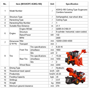 Комбайн для уборки сахарного тростника Wishope с полной настройкой - Product Image 3