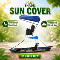LSF Kayak Accessoires Canopy de chaise Convient aux types de kayak assis sur le dessus Kayak de pêche Peut protéger de la chaleur et de la pluie