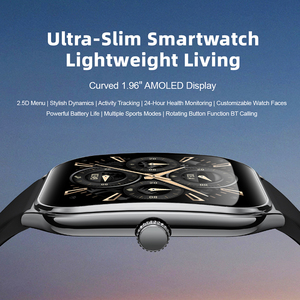 MT61 2.5D cong 1.96 "AMOLED HD Màn hình cảm ứng hiển thị <span class=keywords><strong>bluetooth</strong></span> <span class=keywords><strong>SmartWatch</strong></span> 24-Giờ theo dõi sức khỏe IP67 không thấm nước thể thao đồng hồ - Product Image 3