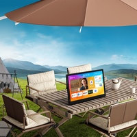 Televisor Inteligente Portátil con Energía Solar AG, Android HD FHD, Pantalla de 14, 15.6, 17.3 y 20 Pulgadas para Hogar, Auto, Camping, Tienda, Televisión LED para Exteriores