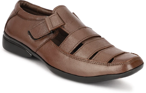 <b>Leather</b> Slip-On <b>Sandals</b> <b>Men</b> Stylish Casual Look Breathable Lightweight Construction Non Slip Outdoor Walking Sole Design - Product Image 4