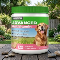 Complément alimentaire multifonctionnel pour chiens sous marque privée : Comprimés à croquer multivitaminés avancés avec glucosamine, probiotiques et enzymes