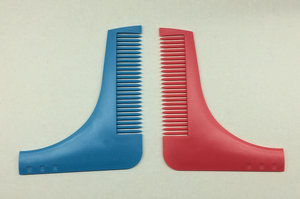 Nuevo y popular: 1 pieza de plantilla de alta calidad para dar forma y peinar la barba, con peine para barba, herramienta todo en uno, peine de ABS para plantilla de recorte de barba y cabello - Product Image 3