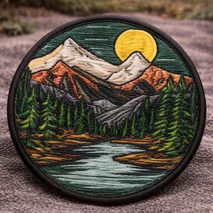Custom Iron Woven Label Patches Embroidered Logo and Merrow Border on Clothing Hats Badges Fabric Main <b>Material</b> <b>Embroidery</b> Patch - Product Image 1