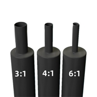 Tube thermorétractable à haute tension avec isolation en PE, à fort rapport de rétrécissement, à paroi épaisse, avec adhésif thermofusible pour câbles