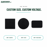 Panneau solaire SMT de petite taille à forme sélectionnable, cellules PV mini Sunpower de 0,05W, 0,2W, 0,4W, 1W, 2W, 3W pour lampe anti-moustiques