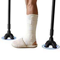 Béquille sous-aisselle, Canne télescopique pour adulte, Béquilles doubles sous-aisselles pour personnes âgées et fracture, en alliage d'aluminium