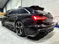 Kit carrosserie P Style en fibre de carbone : Spoiler avant, lèvre de pare-chocs, diffuseur arrière pour Audi RS6 RS7 C8 – Pièces de conversion extérieures pour voiture