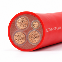 Câble électrique flexible en silicone résistant à la chaleur YGC 3+1 conducteurs 0,6/1 kV pour environnement métallurgique haute température 3*2,5+1*1,5/3*4+1*2,5
