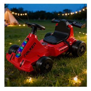 Battery Powered Sound Light Learning 4 <b>Wheels</b> Ride on Car Red 380 Motor Enhanced <b>Plastic</b> Structure for All Day Riding - Product Image 3
