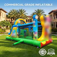 Château gonflable commercial de qualité supérieure en PVC 0,55 mm, toboggan et aire de saut, certifié EN14960, garantie 3 ans