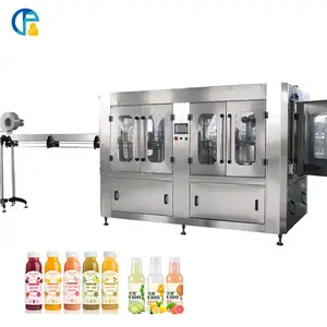 Automatic beverage filling machine glass Plastic Glass bottle beverage filling 3in1 Juice Liquid filling production line