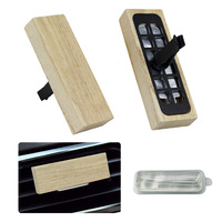 Rafraîchisseur d'air en bois de parfum de voiture moderne avec parfum de lavande et de citron Diffuseur de voiture à clip de couleur noire pour la maison et le bureau