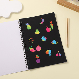 Set di Blocchi Note Arcobaleno con Carta da Grattare, 2 Pezzi, Grande Quaderno Magico da Grattare con Stilo in Legno, Regalo Creativo Fai-da-Te per Bambini - Product Image 4