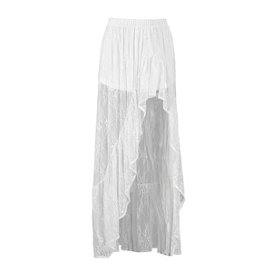 <span class=keywords><strong>Falda</strong></span> <span class=keywords><strong>de</strong></span> primavera estilo europeo-americano con encaje dulce, cuentas, antiarrugas, cintura imperio, transparente, con volantes y abertura irregular 2026 - Product Image 5