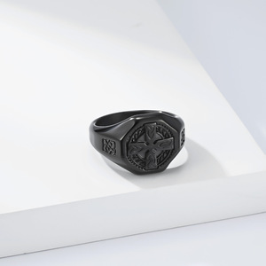 Cross-border e-commerce best-selling Celtic Eternal Knot Cross <b>Ring</b>, a niche, artistic, retro, and trendy accessory <b>for</b> <b>men</b>. - Product Image 4