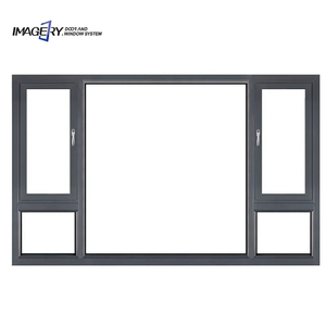 Villa moderne personnalisée Fenêtres à battant en verre aluminium Isolation phonique étanche avec persienne pour chambre à coucher - Product Image 1