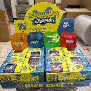 2026 Hot Sale Cubo Squishy Super Solido <span class=keywords><strong>di</strong></span> Alta Qualità in Maltosio 4 Colori a Tema <span class=keywords><strong>SpongeBob</strong></span> SquarePants per Bambini Unisex - Product Image 1
