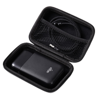 Kotak Penyimpanan Tahan Air EVA Multi-Ukuran Khusus untuk Hard Disk Mobile, Earphone Bluetooth, Kabel Data - Hitam, untuk Perjalanan dan Berkemah