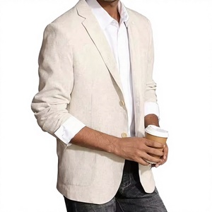 British Men's Breathable Printed Double <b>Button</b> Polyester/Cotton Sports Jacket - Product Image 3
