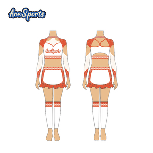 Uniformes de pom-pom girl sexy personnalisés par sublimation vêtements d'entraînement AB Rhinestones <span class=keywords><strong>tenue</strong></span> de pom-pom girl de style le plus récent - Product Image 4