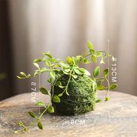 Q13 boule d'herbe de mousse artificielle nouveauté plante verte décorative bonsaï décoration de bureau à domicile moderne