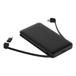 Le plus récent chargeur Portable 10000mah Mini Power Bank Banques d'alimentation de charge rapide avec affichage LED Câbles intégrés Powerbank pour téléphones