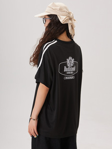 <span class=keywords><strong>T</strong></span>-<span class=keywords><strong>shirt</strong></span> à manches courtes de <span class=keywords><strong>moto</strong></span> américaine brodée <span class=keywords><strong>vintage</strong></span> pour hommes et femmes, haut décontracté fin d'é<span class=keywords><strong>t</strong></span>é avec design vierge, nouveau style - Product Image 4