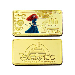 Vendita all'Ingrosso di 7 Monete d'Oro Anime Americane: Monete Commemorative di Biancaneve, Elsa e <span class=keywords><strong>Anna</strong></span> Placcate in Oro 24K - Product Image 2