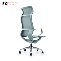 Chaise de bureau rembourrée bleue en tissu maillé pivotant à vendre chaise de bureau