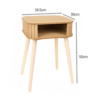 Chambre à coucher naturelle de couleur personnalisée Table de chevet simple Armoire de rangement Table d'appoint de canapé Table de chevet en bois Table de chevet en bois