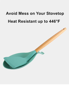 Poggiacucchiaio in Silicone per fornelli utensile da cucina flessibile poggiatesta spatola per cucchiaio resistente al calore lavabile in lavastoviglie - Product Image 3