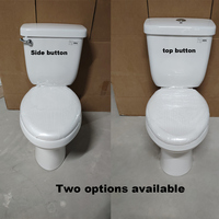WC monobloc à siphon unique 1,28 GPF/4,8 L certifié CUPC WaterSense ADA, installation au sol avec siphon en S de 12 po, pour hôtels et commerces
