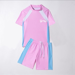 Maillots de bain pour enfants à manches courtes et pantalon court, tailles pour tout-petits/jeunes, combinaison de surf à séchage rapide - Product Image 4