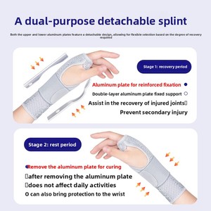 Soporte de Muñeca Ajustable para Adultos con Doble Férula de Aluminio y Correa de Compresión para Protección en Gimnasio, Deportes y Artes Marciales - Product Image 5