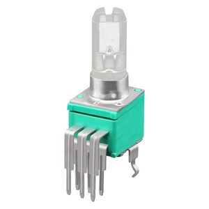 Rk097 9mm chiết áp quay wh9011a 100k 10K 20k RK09 cách âm chống bụi chiết áp cong Pin 15mm spline D trục - Product Image 2