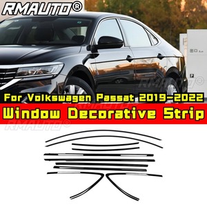 แถบตกแต่งหน้าต่างรถยนต์สแตนเลสกรอบประตูภายนอกสำหรับโฟล์คสวาเก้นพาสต้า 2019-2022 ชุดแต่งรถยนต์อุปกรณ์เสริม - Product Image 2