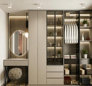 Armadio di Lusso in Legno Massello Personalizzato con Soluzione Completa per la Casa, Ferramenta in Acciaio Inox, Mobili Moderni per Camera da Letto - Product Image 2
