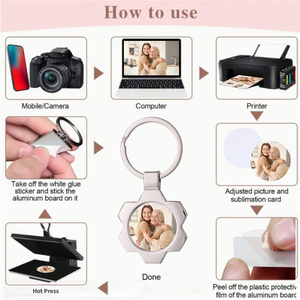 Personalizados Móc Chìa Khóa tùy chỉnh tên <span class=keywords><strong>Keychain</strong></span> thăng hoa kim loại trống llaveros với hộp gói - Product Image 6