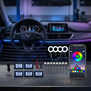 Muxuan Qfd056-BT Tira LED RGB Acrílica con Control por App, 12V 221 Symphony, Luz Ambiental de Persecución, Accesorios para Coche, Decoración de Ambiente - Product Image 3