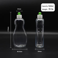 500ml bouteilles vides recyclage liquide clair lave-vaisselle savon bouteille évier nettoyant bouteille pour détergent à lessive savon conteneur