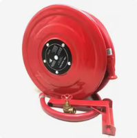 Enrouleur de tuyau d'incendie 30m x 19MM/25MM BSP, pulvérisation/DC/arrêt, fixe, pour tuyau d'incendie oscillant
