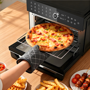 Forno <span class=keywords><strong>Friggitrice</strong></span> <span class=keywords><strong>ad</strong></span> <span class=keywords><strong>Aria</strong></span> Intelligente a Doppio Cestello, Moderno Stile Francese, da 30L, da Appoggio con Controllo Touchscreen, 4 Livelli di Cottura, Certificato ETL/CB/CE - Product Image 2